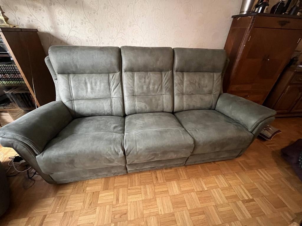 canapé electrique vastiau godeau 3 places, Huis en Inrichting, Zetels | Zetels, Zo goed als nieuw, Driepersoons, Stof, Ophalen of Verzenden