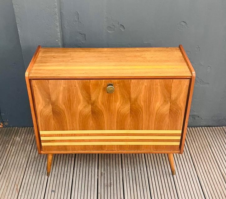 Vintage two tone schoenenkast teak, Huis en Inrichting, Kasten | Schoenenkasten, Zo goed als nieuw, Ophalen