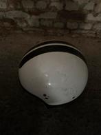 Witte bromfiets helm XL, Fietsen en Brommers, Large, Zo goed als nieuw, Ophalen