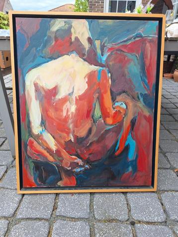 Mooi groot schilderij beschikbaar voor biedingen