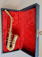 Mini saxofoon in doosje +/- 12 cm groot, Muziek en Instrumenten, Blaasinstrumenten | Saxofoons, Ophalen of Verzenden, Zo goed als nieuw