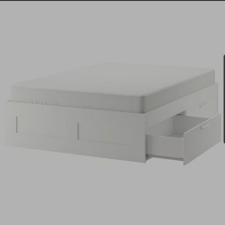 IKEA Brimnes Bed 160x200 incl Lattenbodem en Matras, Huis en Inrichting, Slaapkamer | Bedden, Nieuw, Ophalen