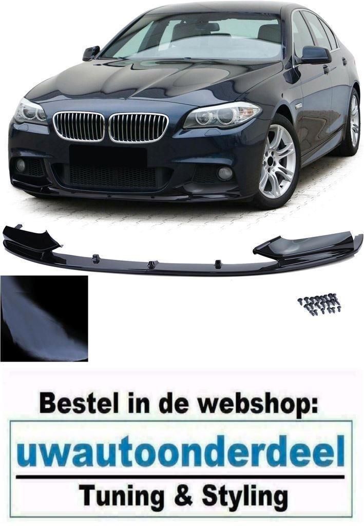 Spoiler Voorspoiler glans Zwart Voor Bmw 5 Serie F10 F11 M P, Auto diversen, Tuning en Styling, Verzenden