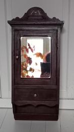 Oud hangkastje spiegelkastje, Antiek en Kunst, Ophalen