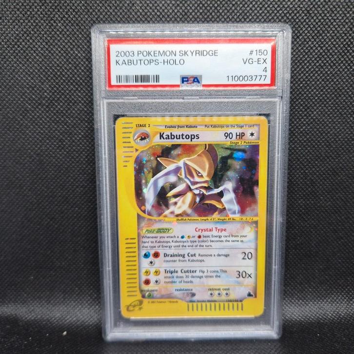 Kabutops Holo Skyridge PSA 4, Hobby en Vrije tijd, Verzamelkaartspellen | Pokémon, Zo goed als nieuw, Ophalen of Verzenden