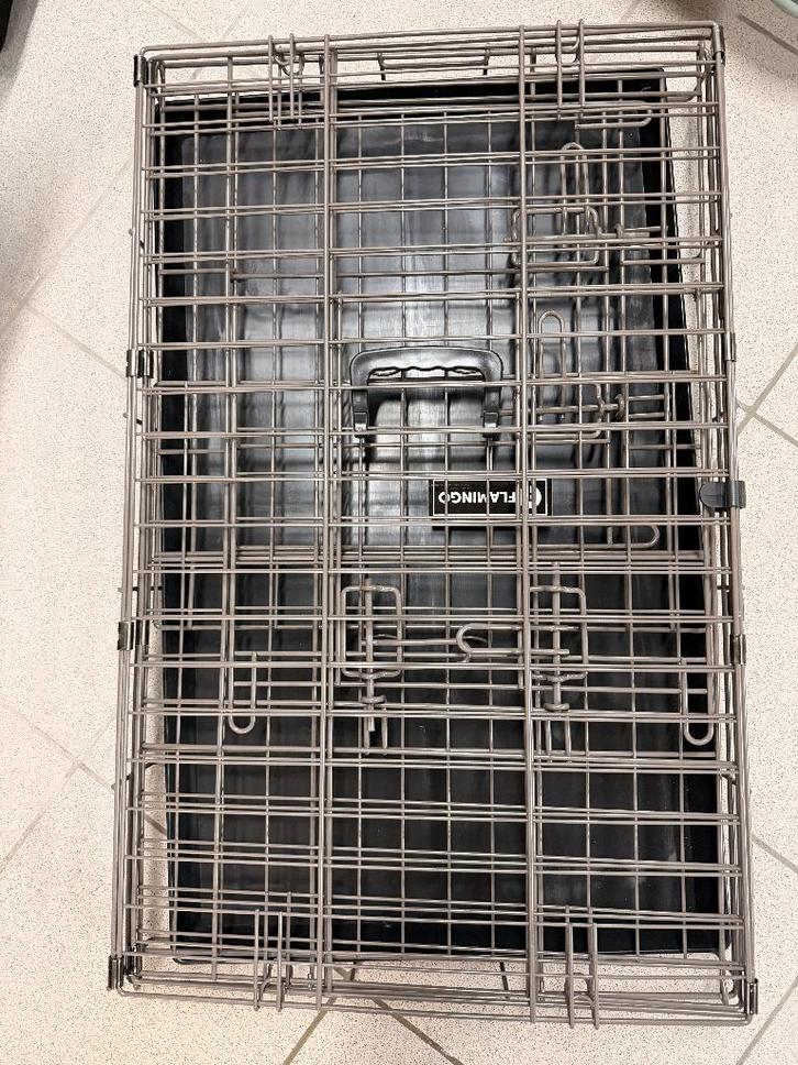 Hondenbench Taupe M 47x77x55cm, Dieren en Toebehoren, Hondenbenches, Zo goed als nieuw, Ophalen