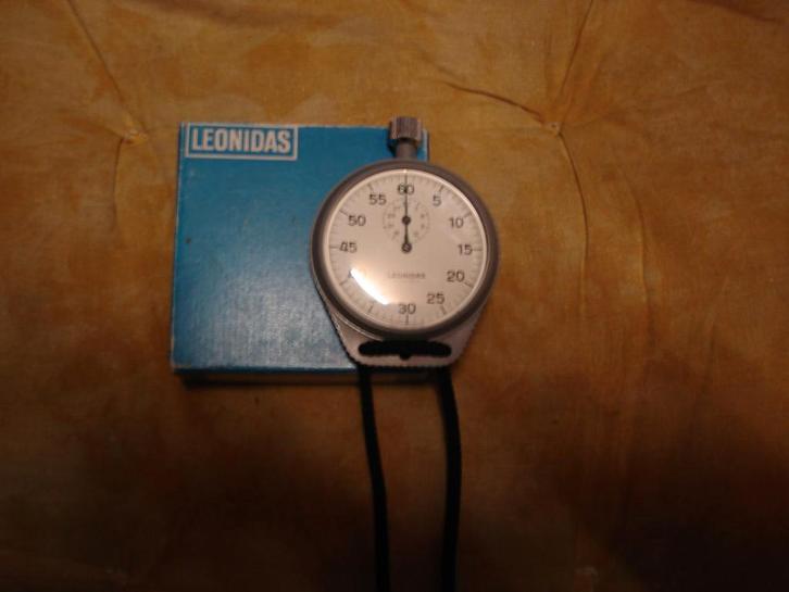 Leonidas Stopwatch 7 jewels (1968), Handtassen en Accessoires, Horloges | Antiek, Zakhorloge, Overige merken, Overige materialen