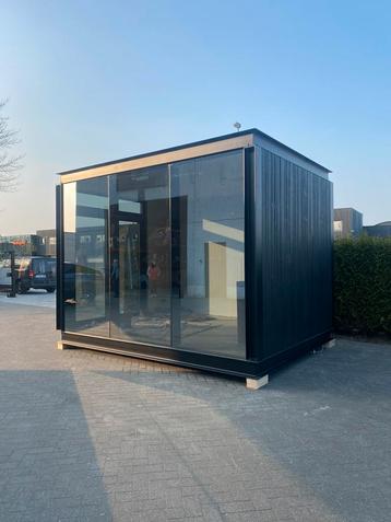 Luxe kantoor, mobiele unit, tiny house, bureau