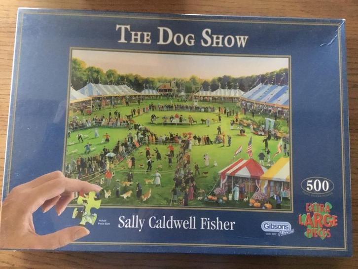 Puzzel Gibsons 500 XL stukjes The dog show (NIEUW), Hobby en Vrije tijd, Denksport en Puzzels, Nieuw, Legpuzzel, 500 t/m 1500 stukjes
