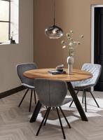 Ronde eettafel, Huis en Inrichting, Tafels | Eettafels, Ophalen, Zo goed als nieuw
