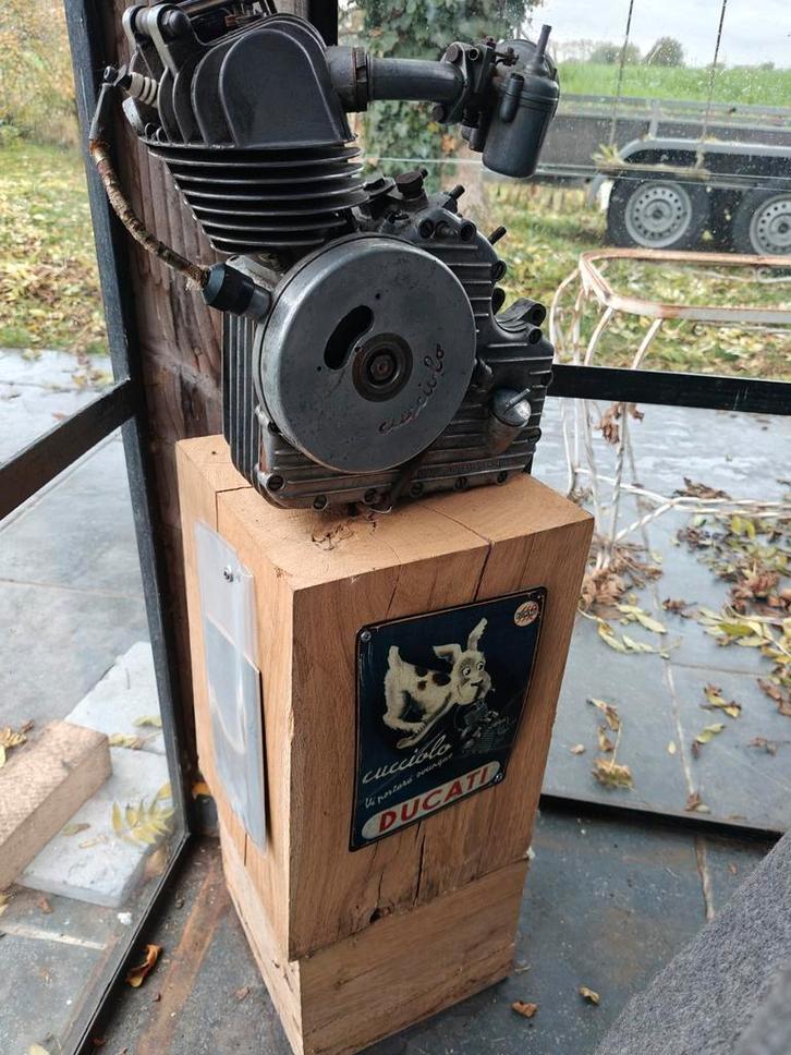 Ducati cucciolo motorblokje met carburateur op eiken blok, Motos, Pièces | Ducati, Enlèvement