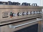 🍀Luxe Fornuis Boretti 90 cm rvs 6 pits 1 grote oven, 60 cm of meer, 5 kookzones of meer, Vrijstaand, 90 tot 95 cm
