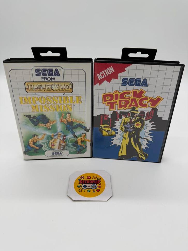 Impossible Mission + Dick Tracy Sega Master System Lot, Games en Spelcomputers, Games | Sega, Gebruikt, Master System, Avontuur en Actie