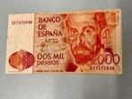 Spanje spaans bank biljet geld 2000 Pesetas 1980 goede staat, Ophalen of Verzenden, Los biljet
