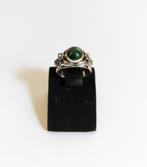 Bague en argent avec malachite naturelle, Bijoux, Sacs & Beauté, Bagues, 18 à 19, Vert, Argent, Envoi