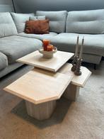 Table basse Trio en travertin, Comme neuf, 50 à 100 cm, Autres matériaux, Moins de 50 cm