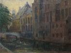 Jozef Horenbant (1863-1956): Gents stadszicht (O/D, 62x48cm), Antiek en Kunst, Ophalen of Verzenden