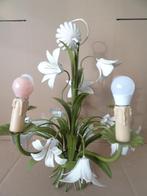 Vintage Italiaanse tole kroonluchter design lamp hanglamp, Huis en Inrichting, Lampen | Kroonluchters, Ophalen of Verzenden, Gebruikt