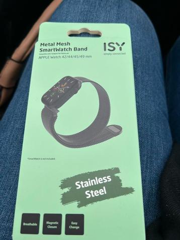 ISY apple watch bandje 42/44/45/49mm Metal mesh beschikbaar voor biedingen