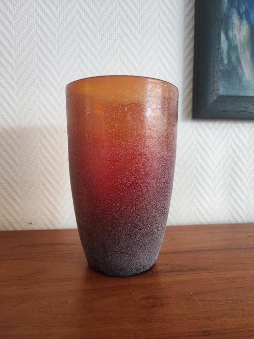 Mooie oranje amberkleurige vaas, Huis en Inrichting, Woonaccessoires | Vazen, Zo goed als nieuw, Oranje, Ophalen of Verzenden