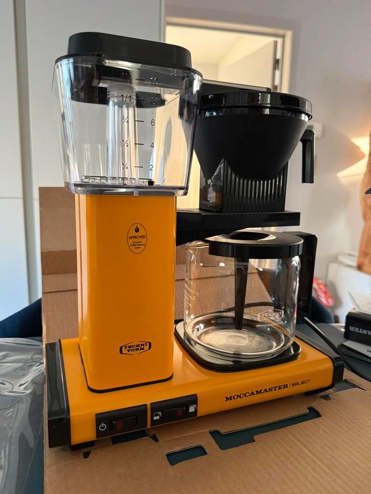 Moccamaster KBG Select Yellow Pepper, Electroménager, Cafetières, Café moulu, Enlèvement