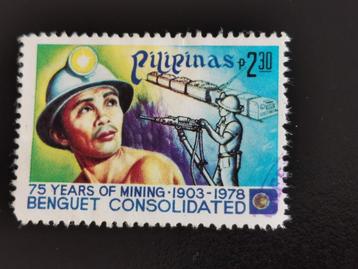 Philippines 1978 - industrie minière - mineur, Enlèvement ou Envoi, Affranchi, Asie du Sud Est