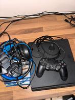 Playstation 4 slim + toebehoren, Games en Spelcomputers, Ophalen, 1 TB, Met 1 controller, Slim