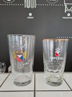 2 x oud Bierglas Imperial, Verzamelen, Glas en Drinkglazen, Ophalen of Verzenden, Zo goed als nieuw, Bierglas