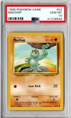 Machop Psa 10 Base set unlimited, Ophalen of Verzenden, Zo goed als nieuw, Losse kaart