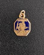 Medaillon, hanger verguld St Christoffel, Verzamelen, Ophalen of Verzenden, Zo goed als nieuw, Sieraad, Christendom | Katholiek
