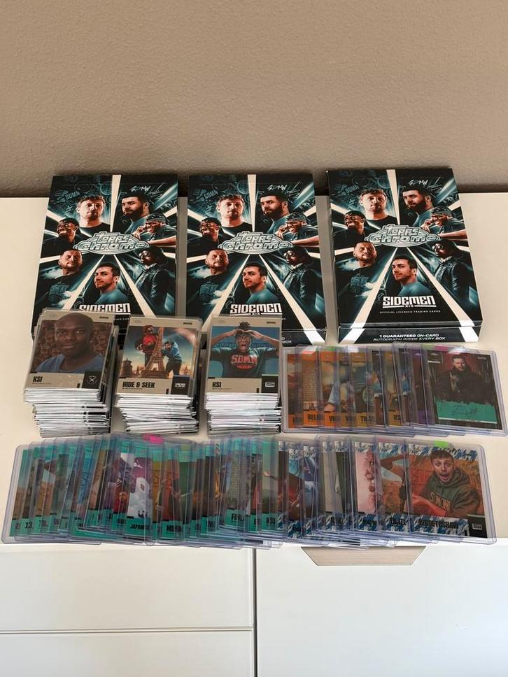 Sidemen 2023 Topps Chrome collectie 266 kaarten, Hobby en Vrije tijd, Stickers en Plaatjes, Nieuw, Meerdere plaatjes, Ophalen of Verzenden