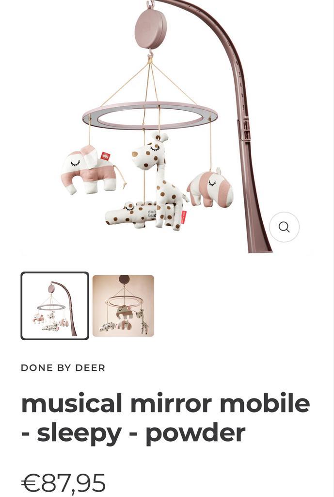 Parkmobiel Done By Deer Melody Powder, Kinderen en Baby's, Kinderkamer | Inrichting en Decoratie, Zo goed als nieuw, Spiegel, Ophalen