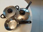 Kookpot en steelpannen, Huis en Inrichting, Kookpan of Snelkookpan, Inox, Gebruikt, Keramische plaat