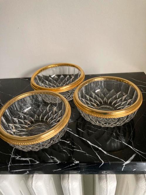 9 prachtige kristallen kommetjes van Val Sint Lambert VSL, Antiek en Kunst, Antiek | Glaswerk en Kristal, Ophalen of Verzenden