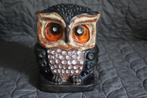 Zware uil Grijs/bruin oranje ogen 13 x 9 x 19 cm, Ophalen of Verzenden, Zo goed als nieuw, Dier