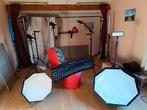 Bijna volledige fotostudio inrichting, Audio, Tv en Foto, Ophalen, Achtergrond