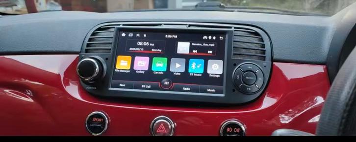 €200!!!!  Carplay Fiat 500 Android GPS Bluetooth USB..., Auto diversen, Autoradio's, Zo goed als nieuw, Ophalen