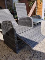 2  fauteuils - relax - idéal pour balcon/terrasse/véranda, Tuin en Terras, Ligbedden, Ophalen, Gebruikt, Kunststof, Verstelbaar