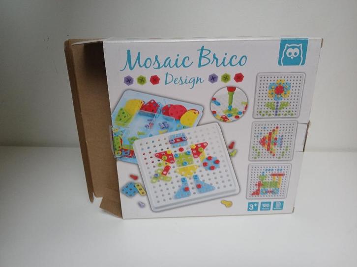 Bouwset - Mosaïc Brico Design, Kinderen en Baby's, Speelgoed | Educatief en Creatief, Zo goed als nieuw, Knutselen, Bouwen, Ontdekken