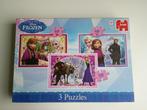 3 puzzels Frozen in 1 doos, Enlèvement ou Envoi, 10 à 50 pièces, Comme neuf