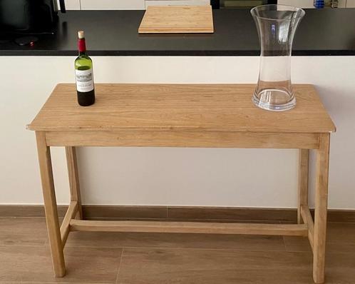 Mooie lichte eiken wandtafel /console/ bijzettafel 120x75x39, Huis en Inrichting, Tafels | Sidetables, Gebruikt, 25 tot 50 cm