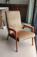 Prachtige vintage leeszetel / fauteuil, Ophalen of Verzenden, Zo goed als nieuw, Hout, Midcentury