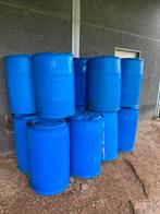 15 blauwe regentonnen van 200 liter, Jardin & Terrasse, Barils de pluie, Utilisé, Enlèvement ou Envoi