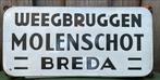 geëmailleerd bord Weegbruggen Molenschot Breda, Huis en Inrichting, Woonaccessoires | Tekstborden en Spreuken, Verzenden, Gebruikt