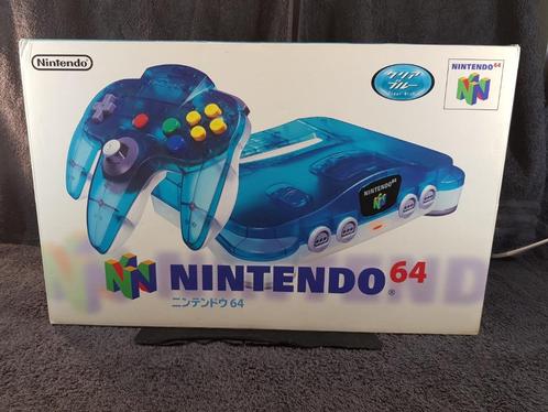 Nintendo 64 Console - Nintendo 64 Transparant Blue, Games en Spelcomputers, Spelcomputers | Nintendo 64, Gebruikt, Met 1 controller
