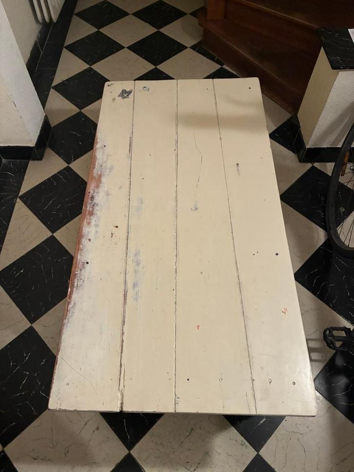 Table basse bois large avec 1 tiroir, Maison & Meubles, Tables | Tables de salon, Utilisé, Moins de 50 cm, 50 à 100 cm, 100 à 150 cm