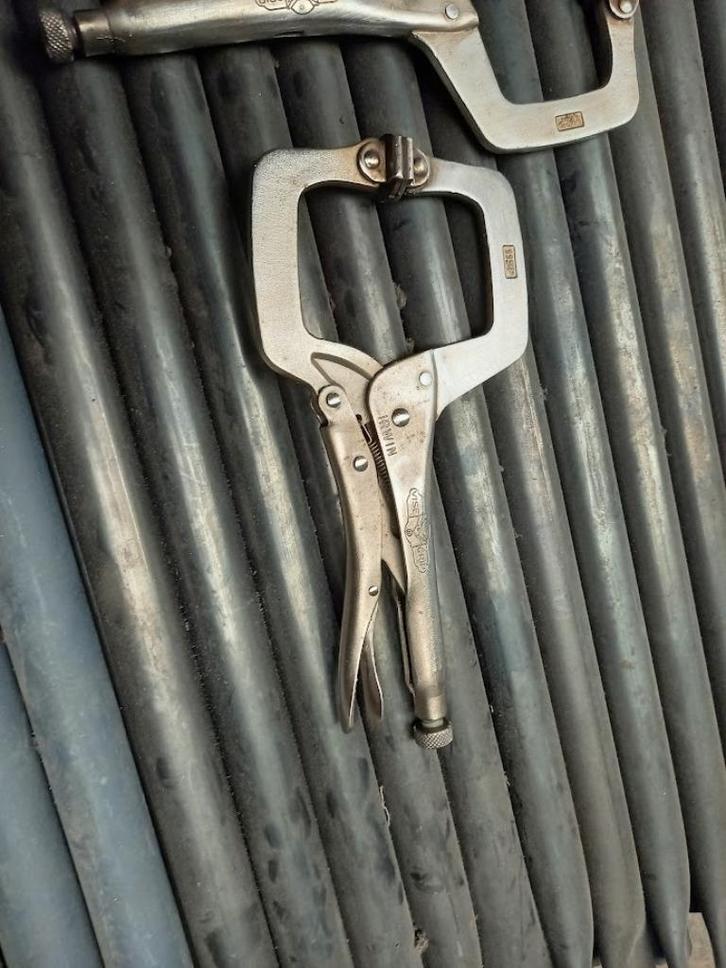 Lot van 4 vise grip C-griptangen - C-klemmen 11 inch, Doe-het-zelf en Bouw, Gereedschap | Handgereedschap, Gebruikt, Ophalen