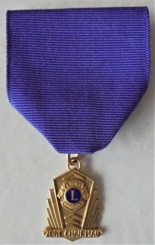 médaille Lionsclub (président, service exceptionnel) doré, Collections, Objets militaires | Général, Autres, Enlèvement ou Envoi