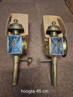 antieke koperen koets- of rijtuiglantaarn, Ophalen of Verzenden, Koper