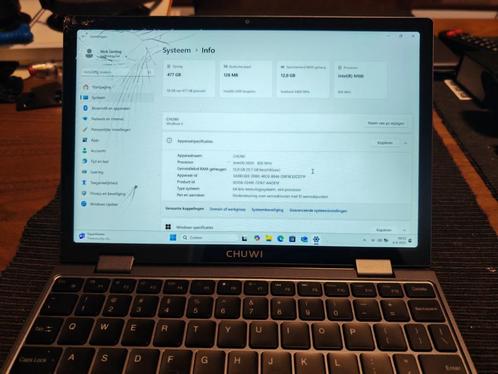 CHUWI MINIBOOK X N100 512GB MINI LAPTOP TABLET 10-INCH, Computers en Software, Windows Laptops, Gebruikt, 10 inch of minder, SSD